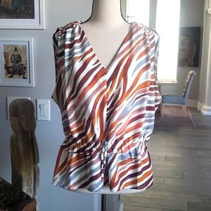 NWOT Ann Taylor Zebra Print Blouse
